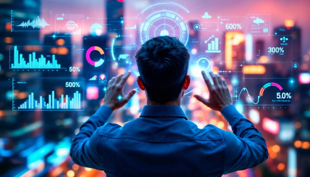 futuristic technology hologram